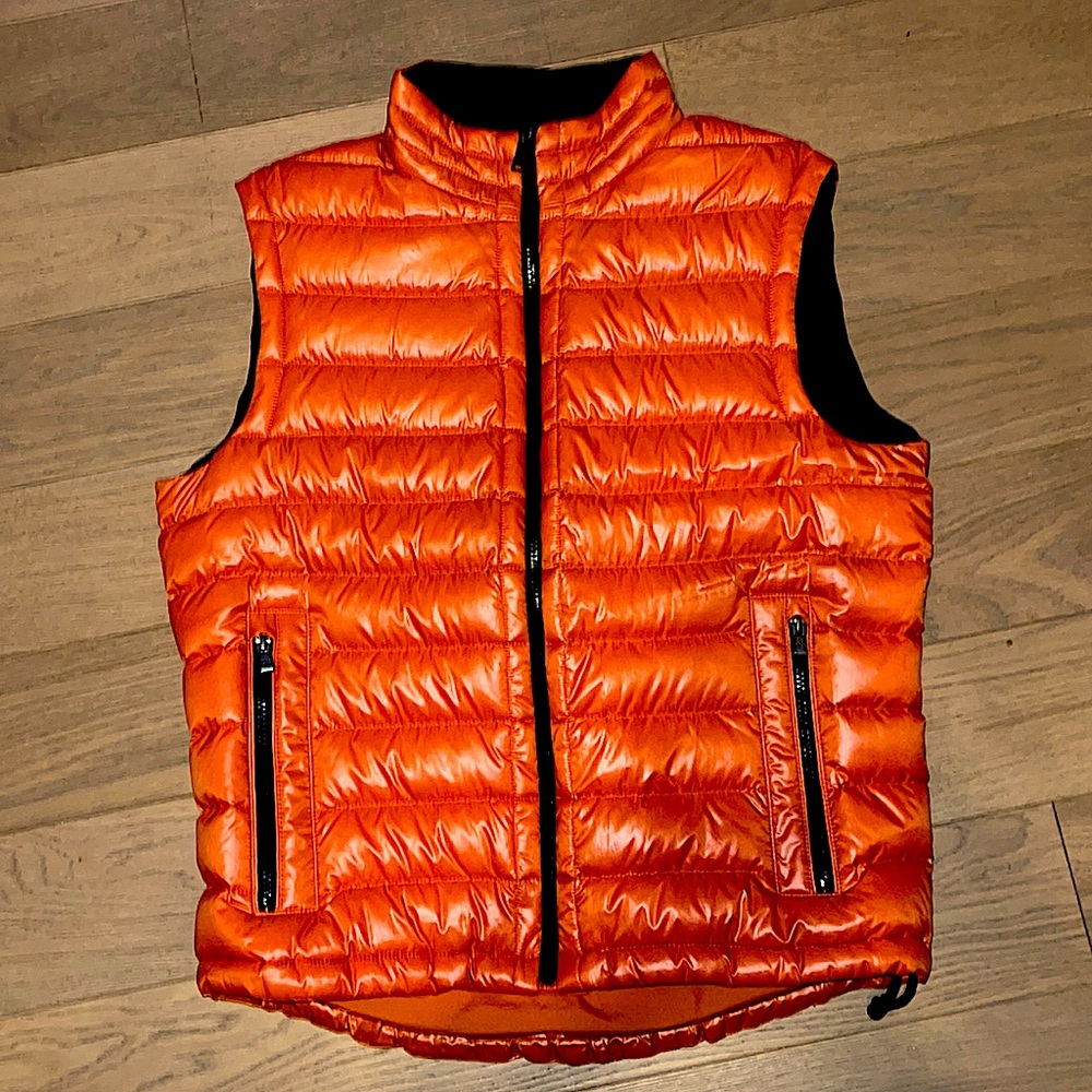 Hugo Boss Down Puffer Vest - Orange/black